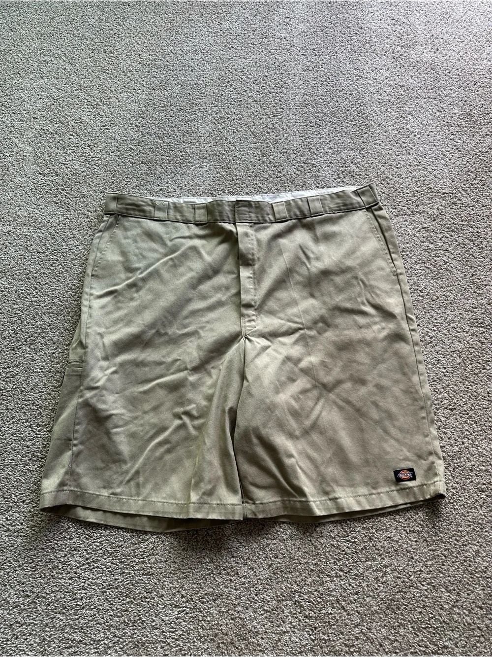 Dickies Loose Fit Khaki Workwear Twill Shorts Men's 41 Cotton Blend W941DHC
